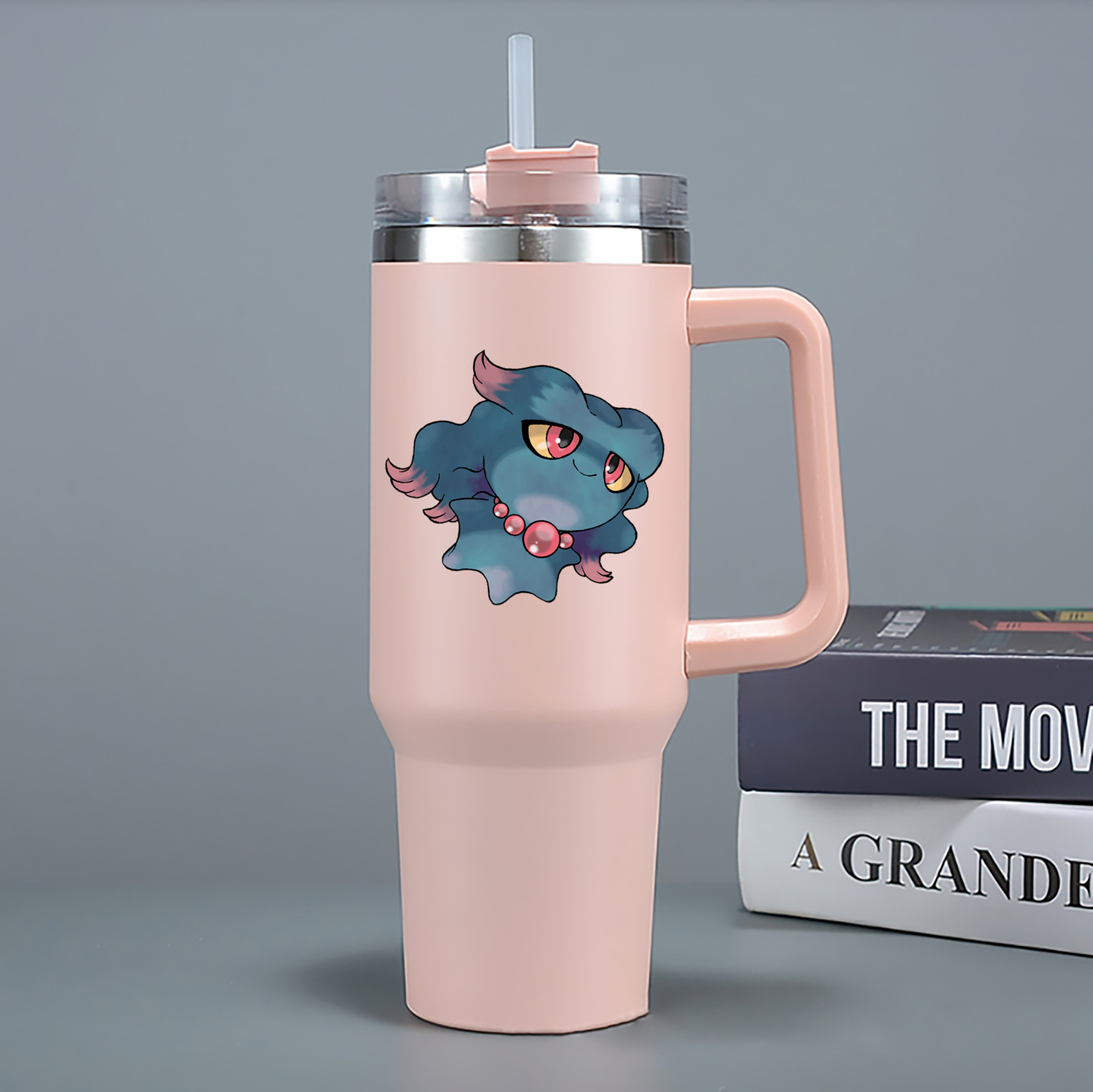 （画像用） ポケットモンスター Pokémon 1200mL車用タンブラー - クリスタルステッカー（プラスチックストロー付き）